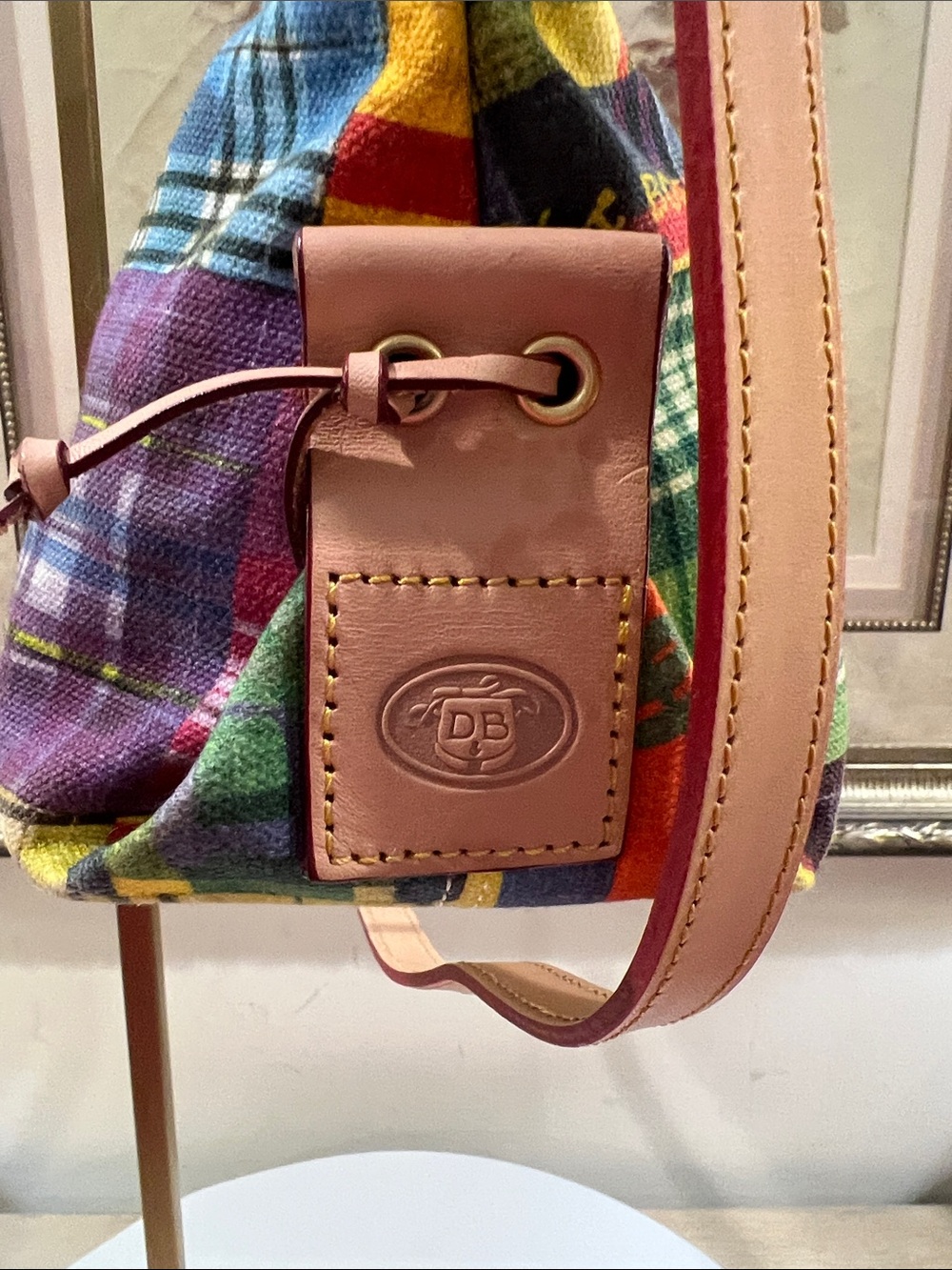 Dooney & Bourke Picnic Plaid Madras Tote in Patchwork - Picture 13 of 13